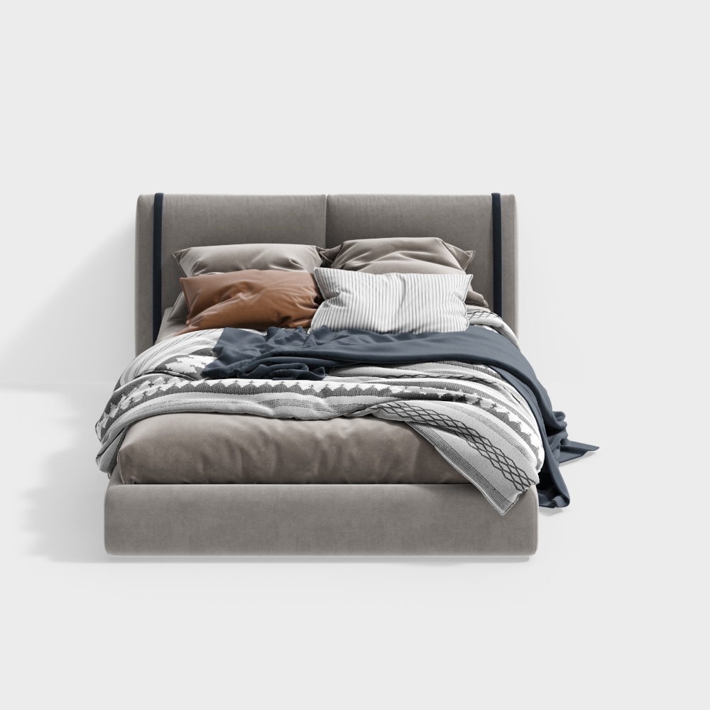 Urban Comfort 3D model Bed for Modern Interiors