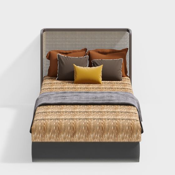 Urban Comfort Bed 3D model for Modern Interiors