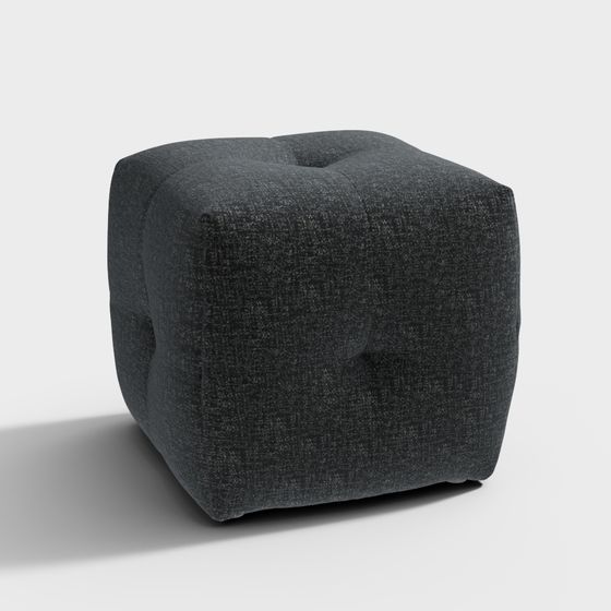 Cube Ottoman 3D model for Modern Interiors