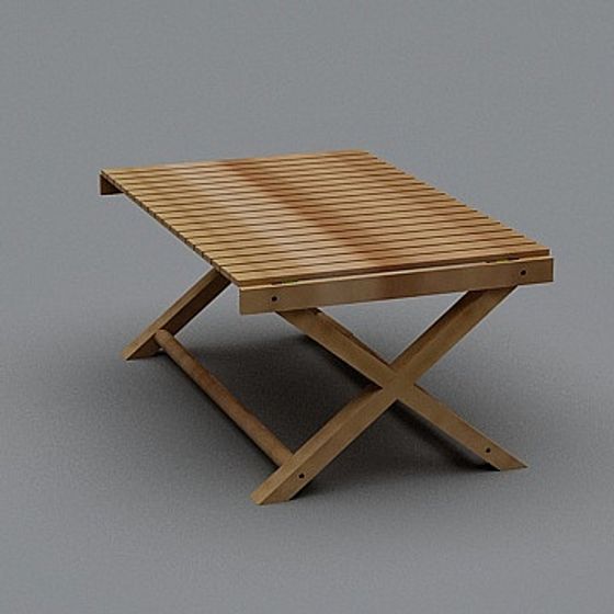 Foldable Wooden Table 3D model for Modern Interiors