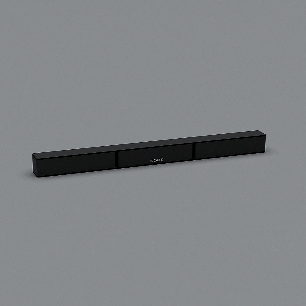 Minimalist Sony Soundbar 3D model for Modern Interiors