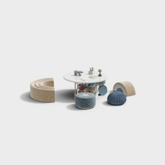 combinación de mesa y silla para niños moderna