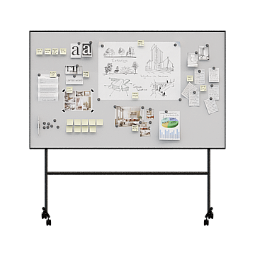 Inspiration Whiteboard 3D Model – Textured Gray Design