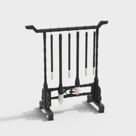 Elegant Ink Charm Pen Stand 3D model for Creative Projects