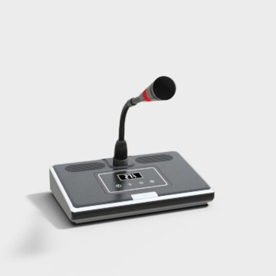 Sleek Modern Conference Microphone 3D model