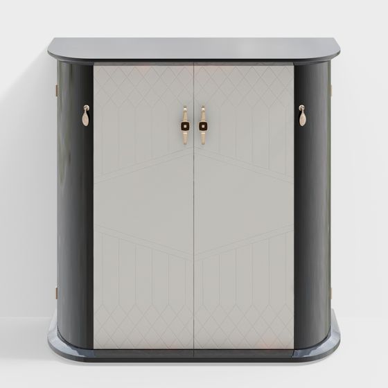 Stylish Storage Cabinet 3D Model