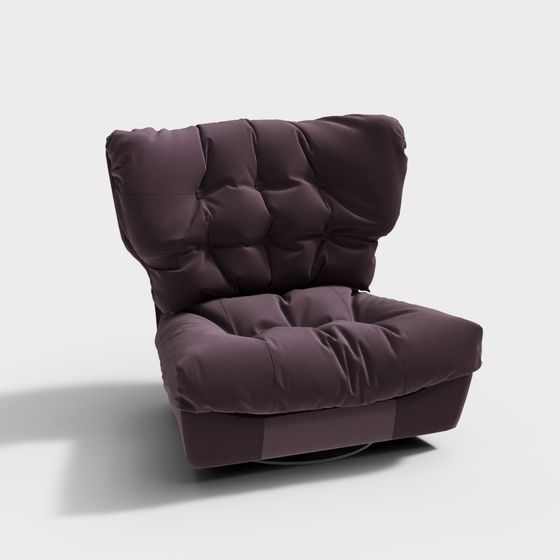 Stylish Low-Polygon Relaxation Chair 3D model for Modern Spaces