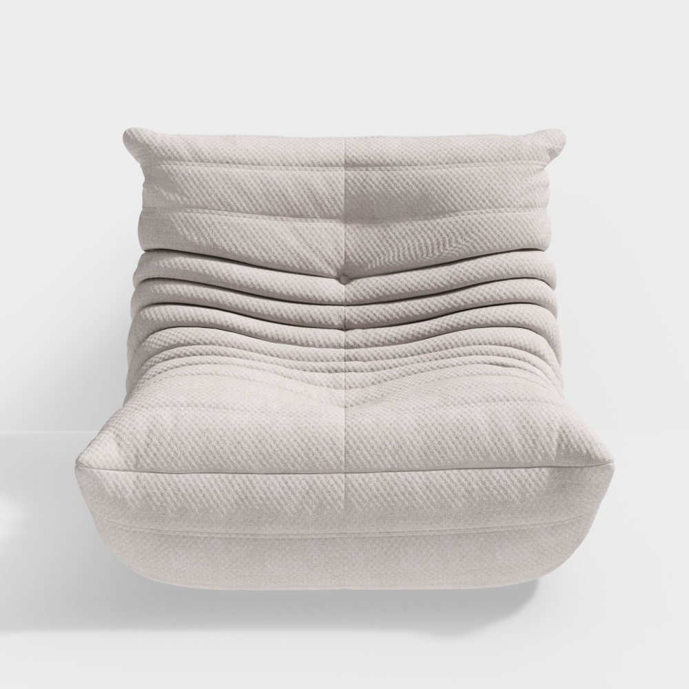 Lazy sofa technology cloth single seat white