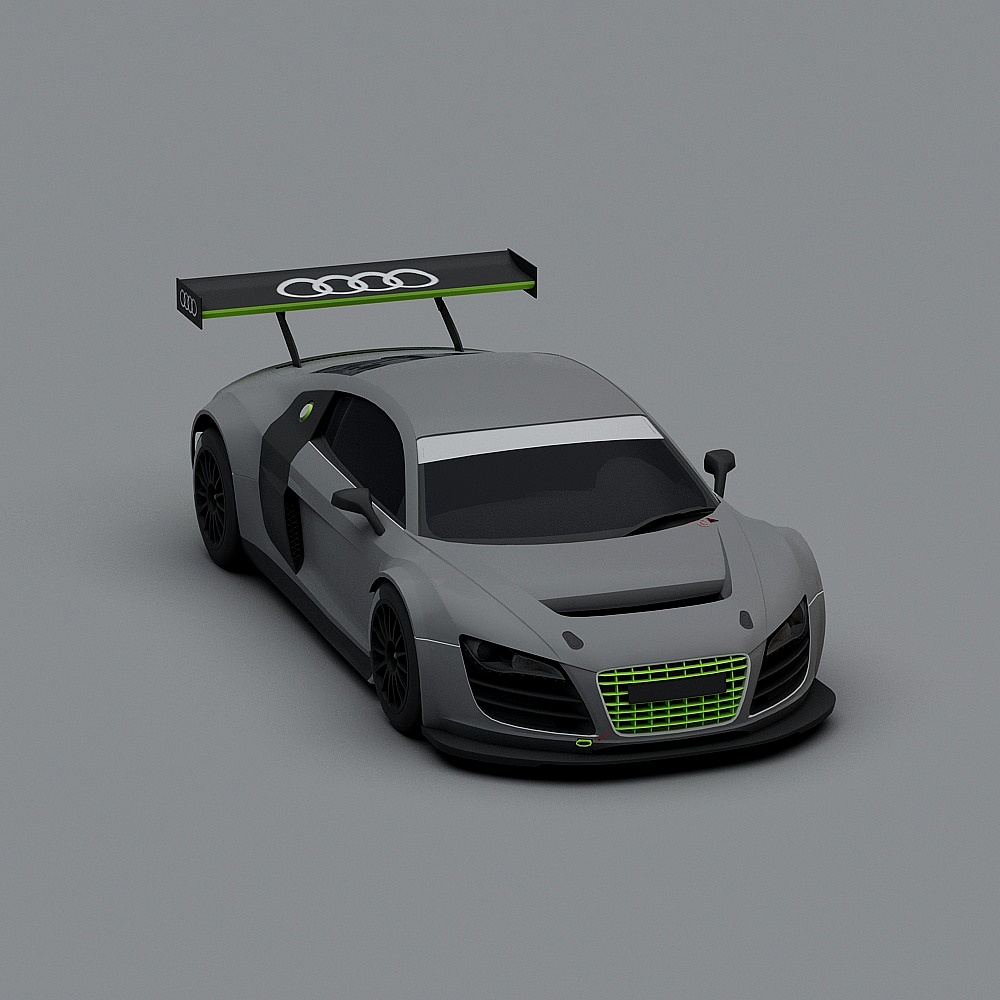 Low-Poly High-Performance Audi Race Car 3D model