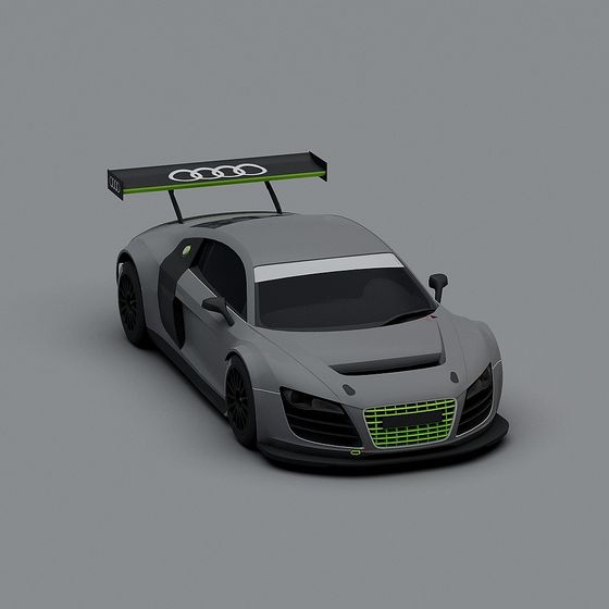 Low-Poly High-Performance Audi Race Car 3D model