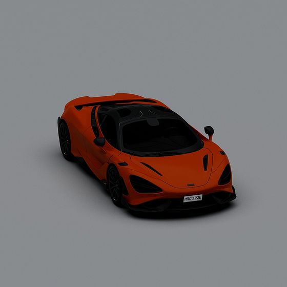 Sleek Low Poly Sports Car 3D model