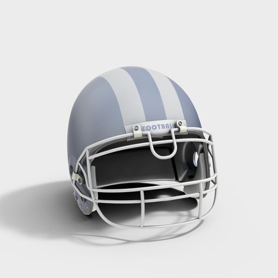 Stylish Low-Poly American Football Helmet 3D model