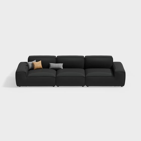 Urban Comfort Low-Poly Sofa 3D model