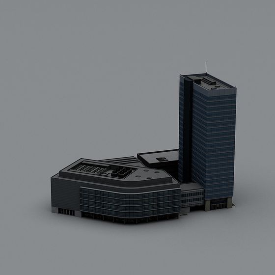 Futuristic Skyline Building 3D model