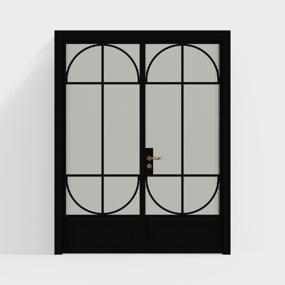 French Door in Black for Home Access