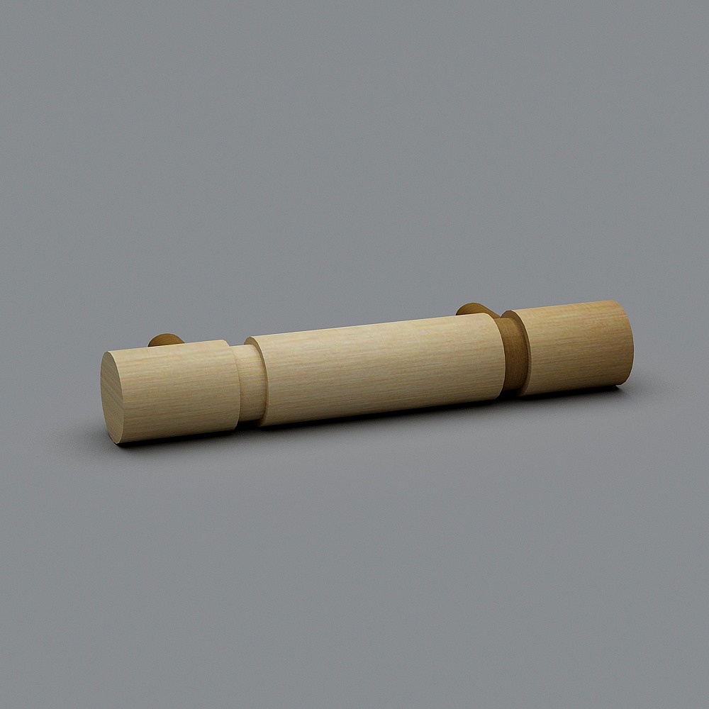 Wooden Scroll Holder 3D model