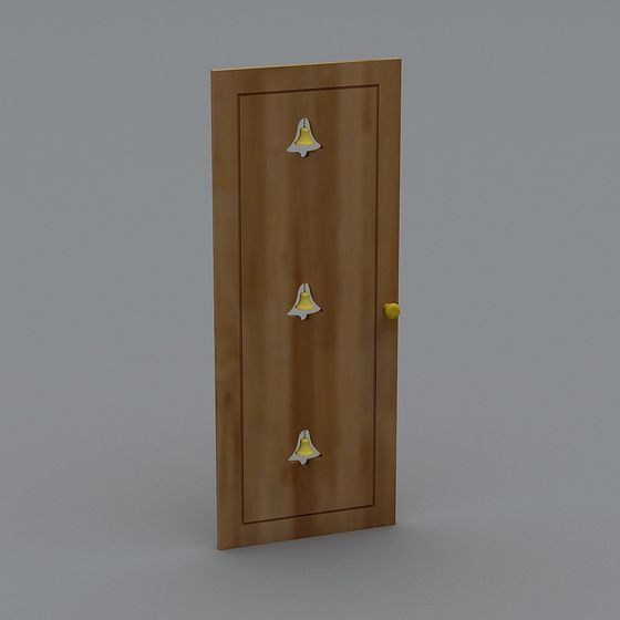 Storytelling Low-Poly Wooden Door 3D model