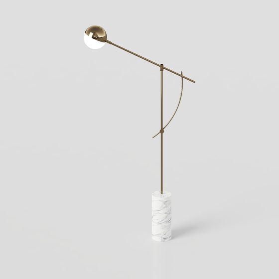 Elegant Minimalist Floor Lamp 3D model