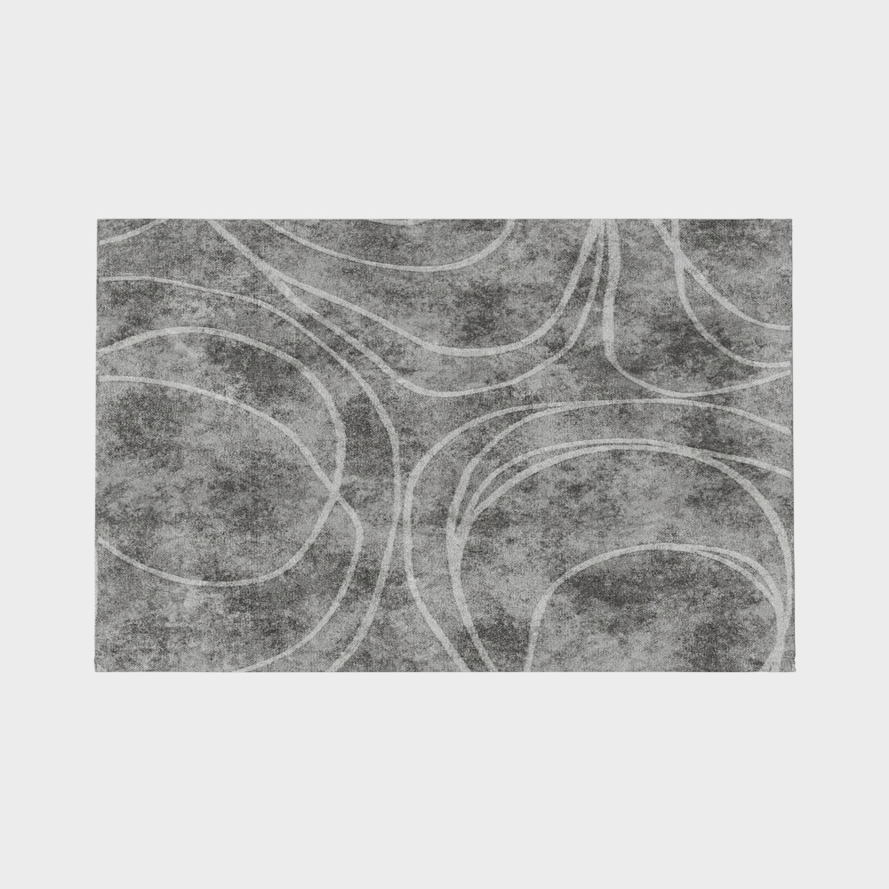 Abstract Low-Poly Carpet 3D Model – Minimalist Grey Design