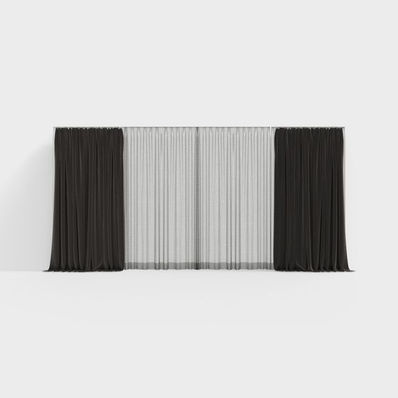 Elegant Curtains 3D model for Creative Projects