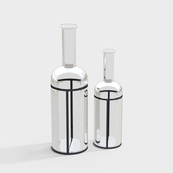 Exquisite Glass Art Vase 3D model