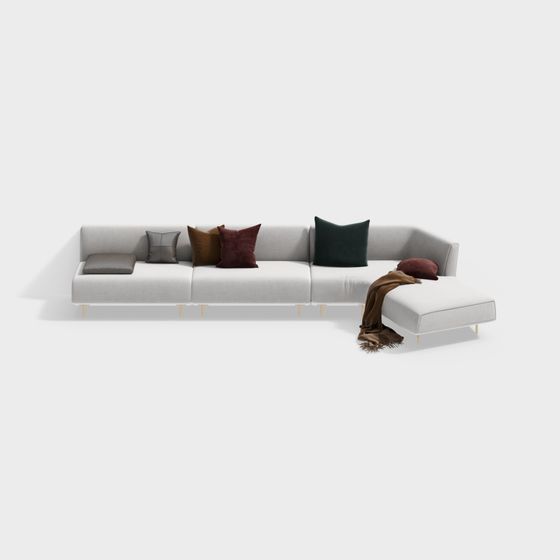 Urban Comfort 3D model Sofa for Modern Homes