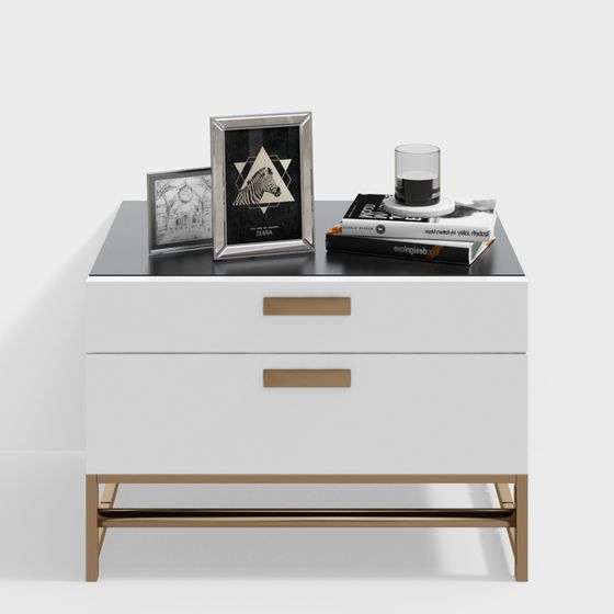 Modern Minimalist Nightstand 3D model
