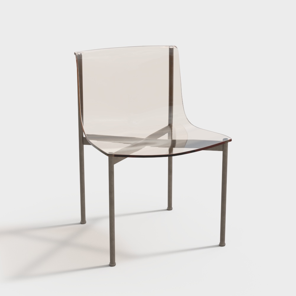 Transparent Plastic Chair 3D model