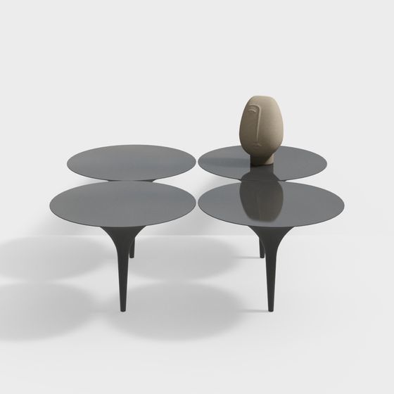 Streamlined Design Table Streamlined Round Table 3D Model