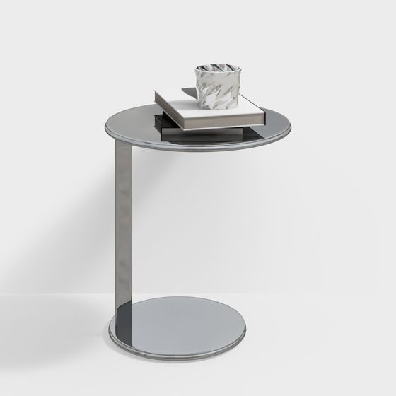 Modern Polygonal Round Table 3D model