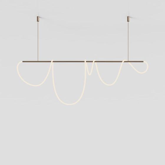 Sleek Streamlined Pendant Light 3D model