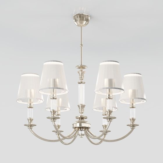 Stylish Low-Poly Chandelier 3D model for Interiors