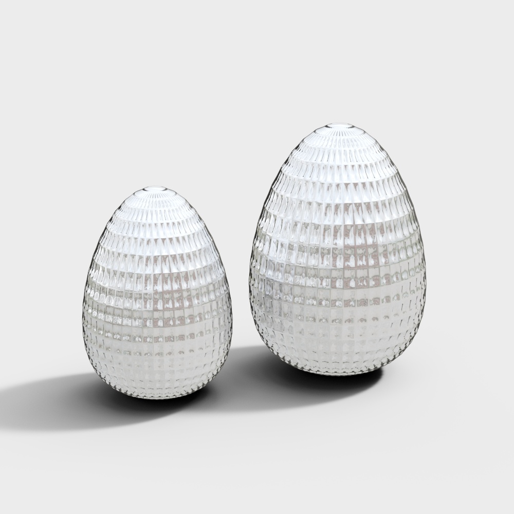 Crystal Eggshell 3D model Design