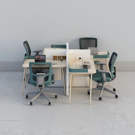 Modern Open Workspace 3D model for Creative Offices