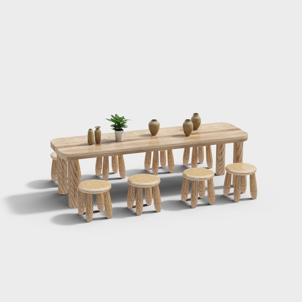 Bureaux et chaises pour enfants de maternelle nordique