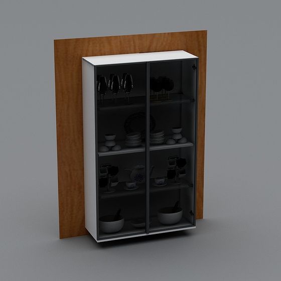 Elegant Showcase Display Cabinet 3D model