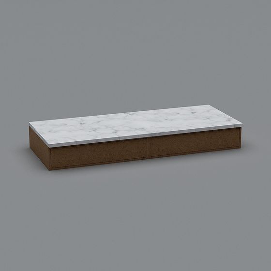 Marble Top Storage Cabinet 3D Model