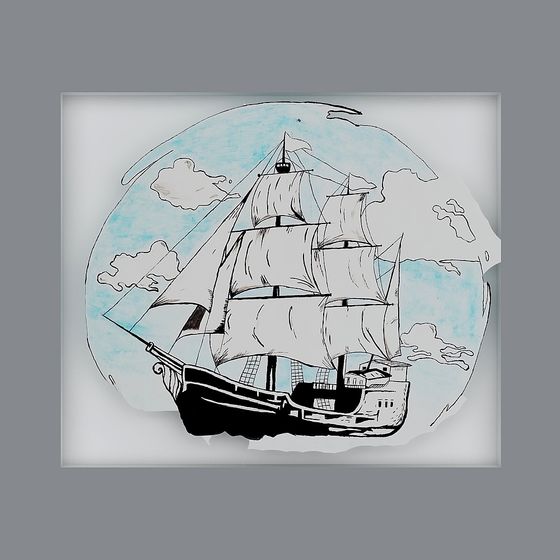 Wind Sailor 3D model - Ancient Mysterious Sailboat