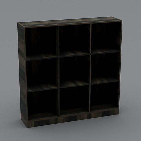 Retro Bookshelf 3D model