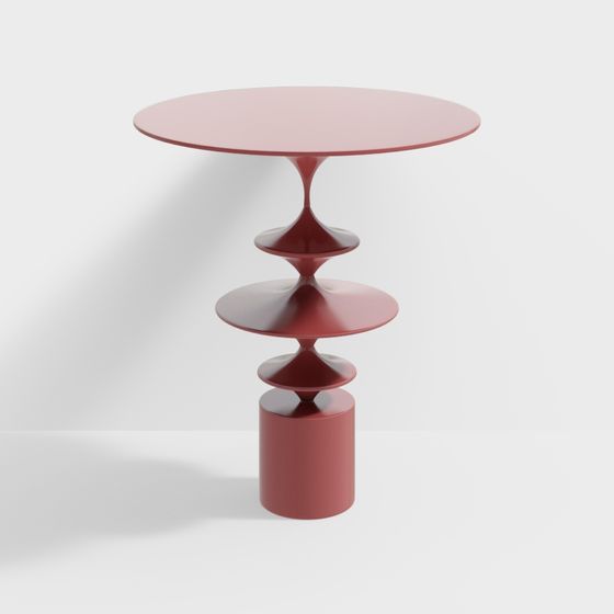 Streamlined Round Table 3D model