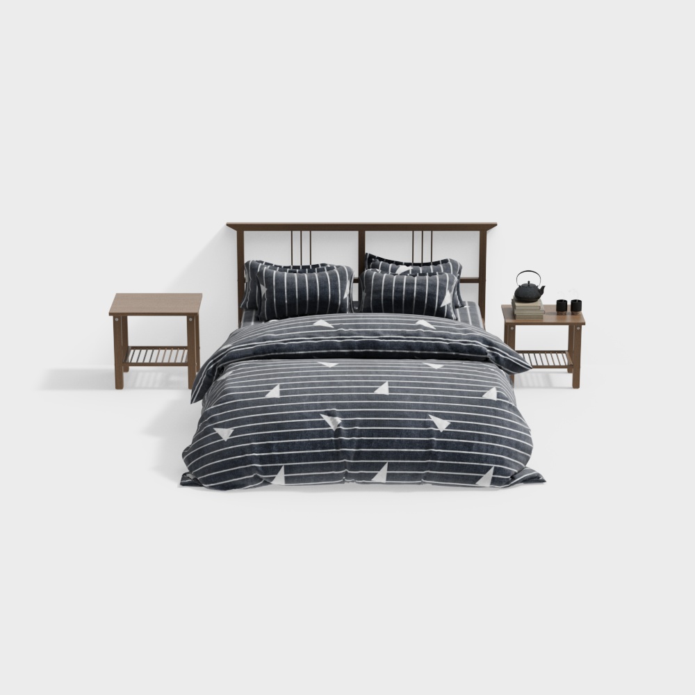 BAXTER modern double bed set