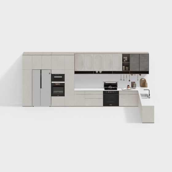 Modern Minimalist Kitchen 3D model