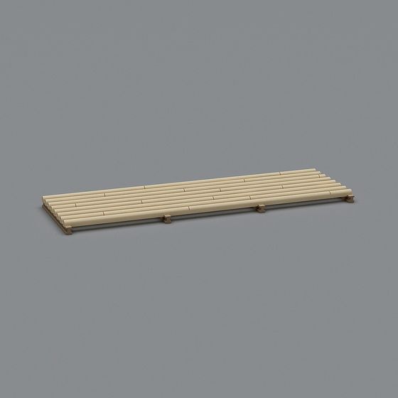Realistic Bamboo Bench 3D model
