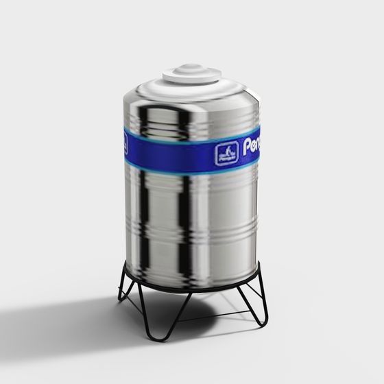 Sleek Stainless Steel Bucket 3D Model for Creative Projects