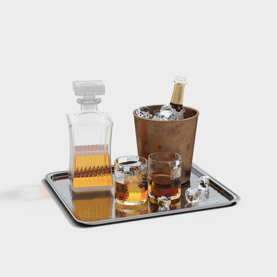 Elegant Bar Set 3D model