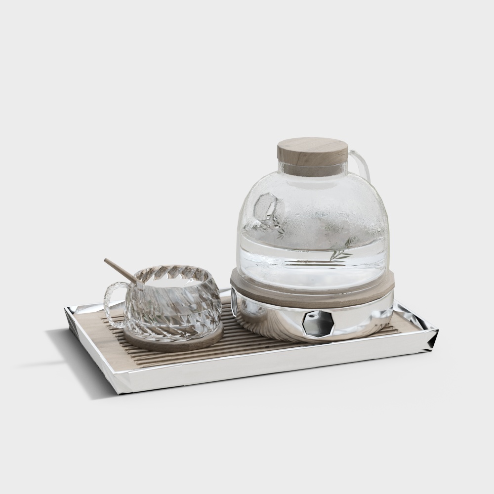 Minimalist Teapot Set 3D model