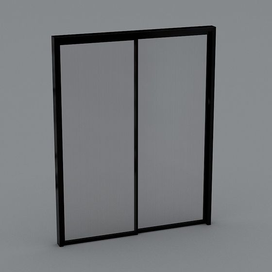 Modern Glass Sliding Door 3D model