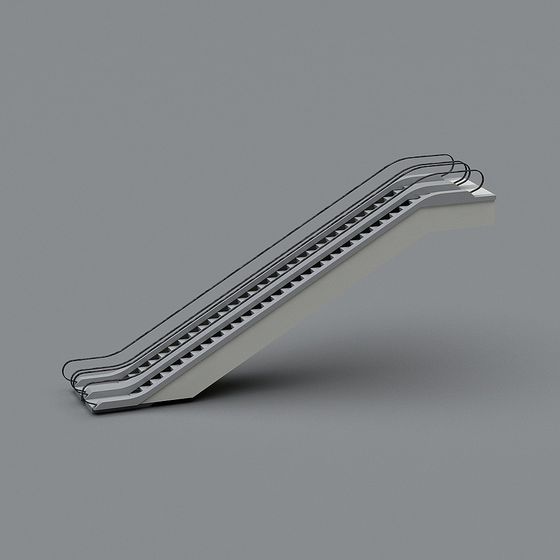 Futuristic Low-Poly Staircase 3D model