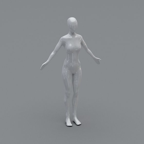 Highly Detailed Low-Poly Human Model 3D model