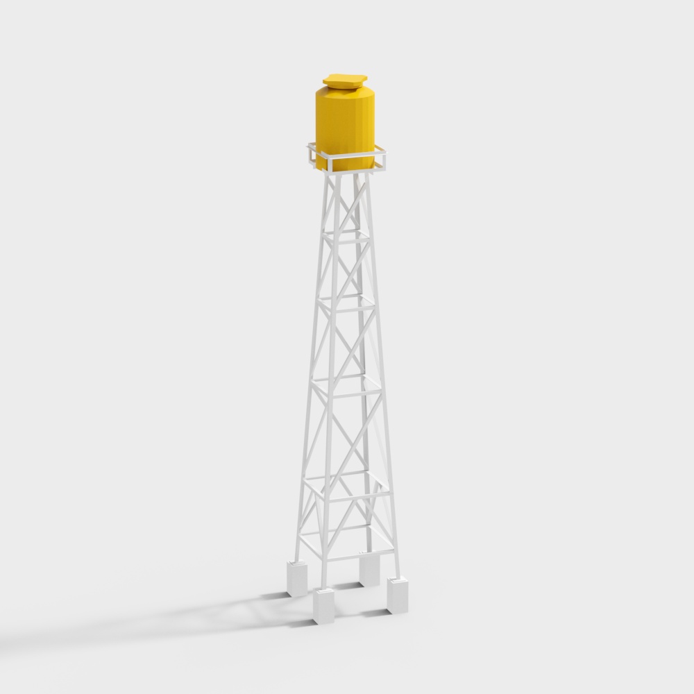 Industrial Style Storage Tank Tower 3D model